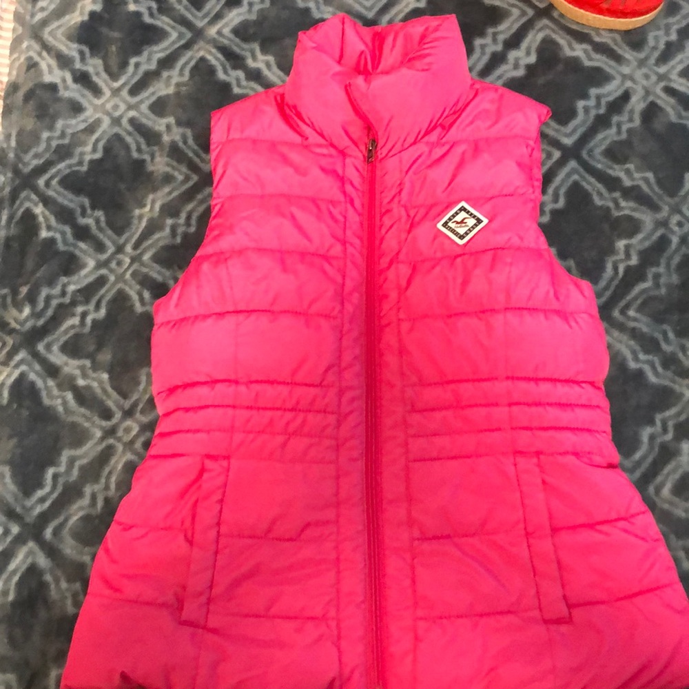 Pink hollister vest